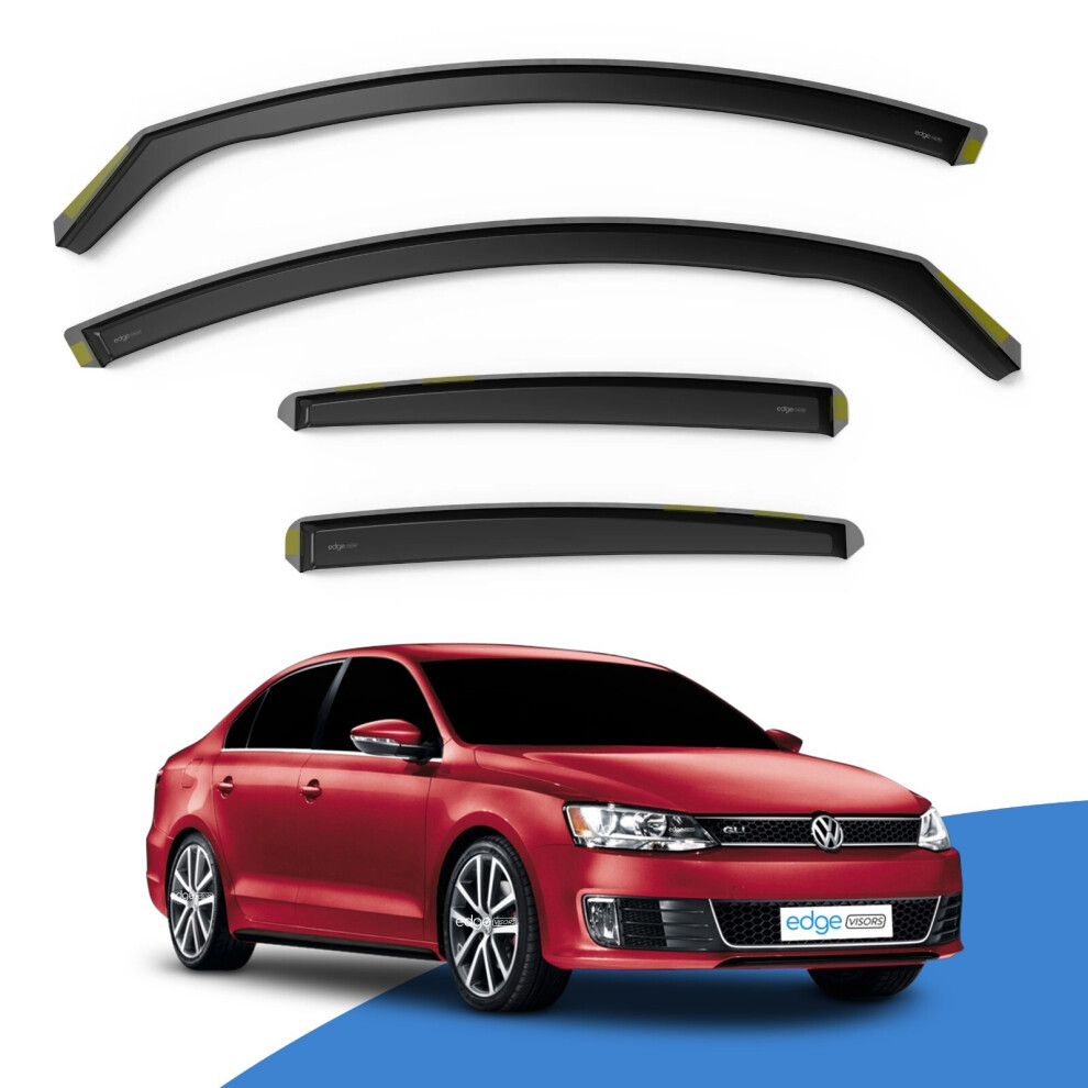 Vw Jetta Mk6 20112018 4 Door Saloon Wind Deflectors 4Pc Edgevisors Tinted 54549791