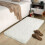 (Camel, 23.62*39.37in/60*100cm) 1pc, Solid Color Rectangular Long Plush Fabric Soft Artificial Carpet, Upgraded Fabric 3
