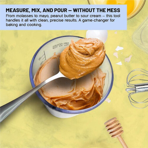 Adjustable Measuring Cup 1/8 to 2 Cup Plunger Measuring Cup Baking Measuring Cup Without Waste