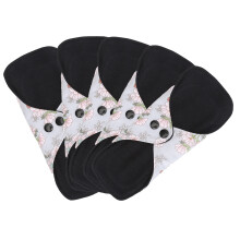 Waschbare Menstruationspads, 5 Stück, aus weicher Baumwolle, hohe Saugfähigkeit, feminine Hygiene-Pads