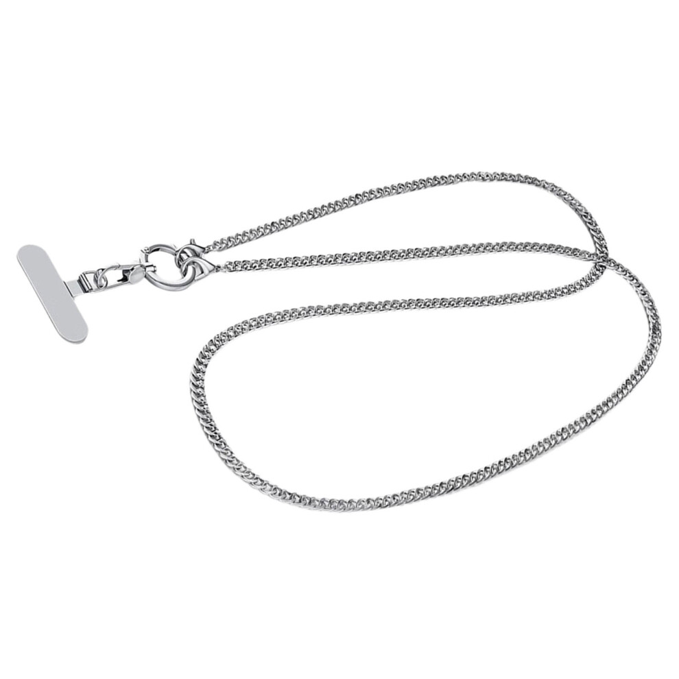 Universal Phone Lanyard Metal Cellphone Chain Women Girl-Silver 7754003582690