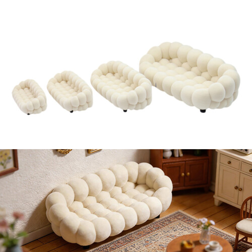 Tiny Dollhouses Accessories Plush Velvets Sofa For-extra small 2