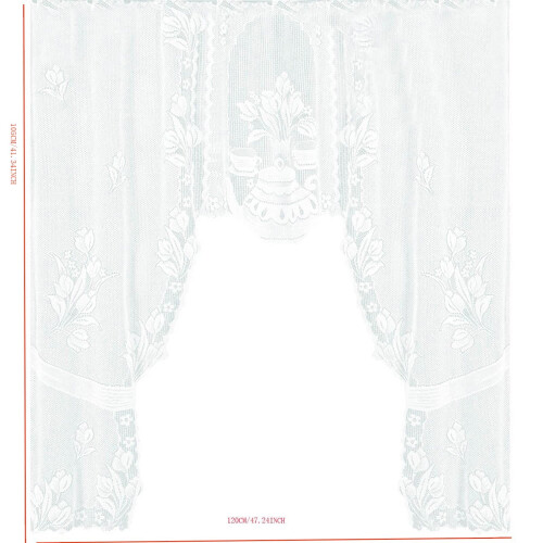 Vintage Lace Coffee Curtain Kitchen Window Scarf 1