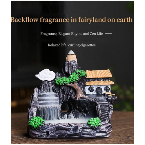 Bakflödesrökelsekar – Resin Mountain Waterfall Design 1
