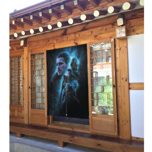 Mørklæggende dørgardin polyester rumdeler 91x143 cm 2