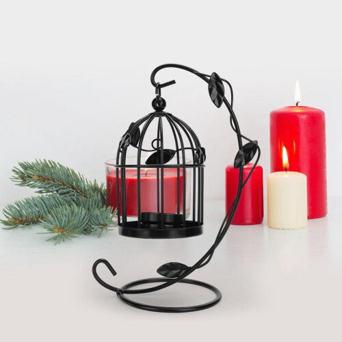 Iron Hanging Candle Holder with Hook Ring, 23cm 2