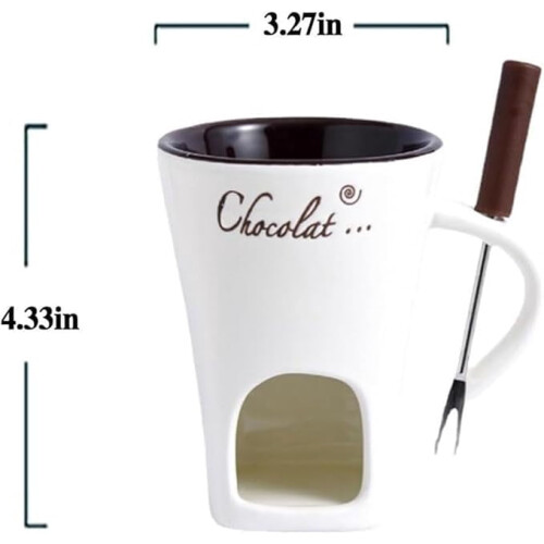 Chocoladefonduemokkenset van 2, keramiek, 200 ml 1