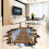 3D Sky & Cloud Wood Bridge Floor Sticker 80x100cm 4
