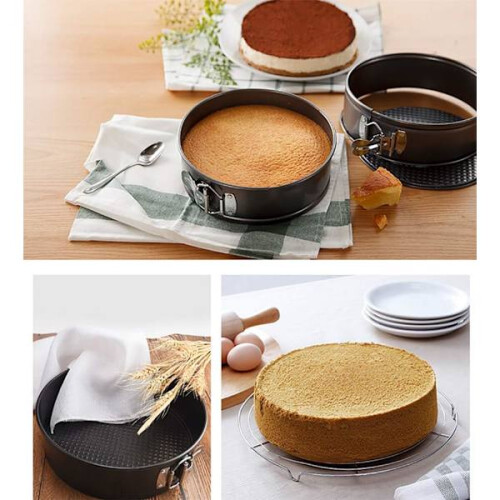 3-Piece Round Springform Cake Pan Set 1