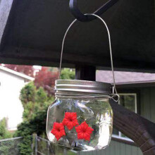 Doorzichtige Mason Jar kolibrievoeder met 3 openingen, 475 ml