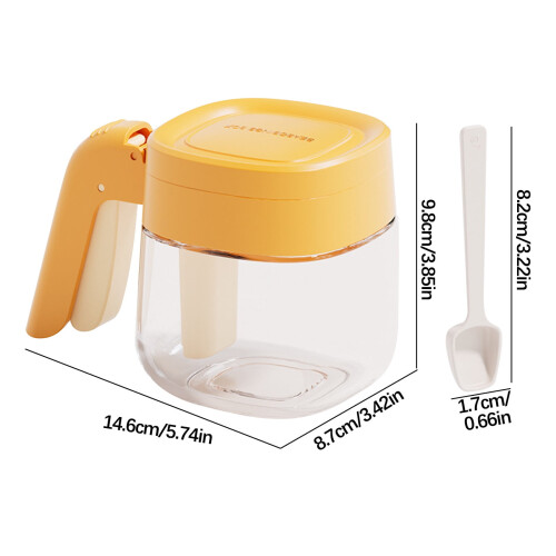 Boîte à condiments à couvercle rabattable, grande capacité, 1 pièce 1