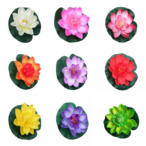 Artificial Floating Lotus Flower with Lily Pad, 10cm 1
