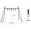 Outdoor cooking hanging rack metal foldable with 5 hooks 2