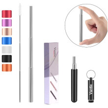 Metal Drinking Straw Stainless Steel Collapsible with Brush