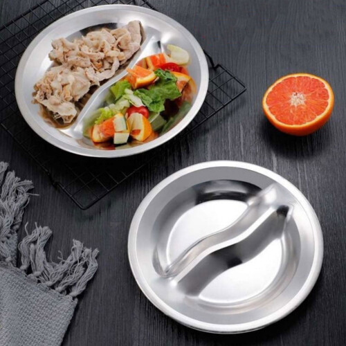 Piatto per condimenti multi-scomparto in acciaio inox 10,5 cm 1