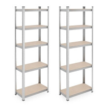 Scaffali robusti con 5 livelli, set da 2