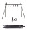 Outdoor cooking hanging rack metal foldable with 5 hooks 1