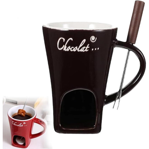Chocoladefonduemokkenset van 2, keramiek, 200 ml