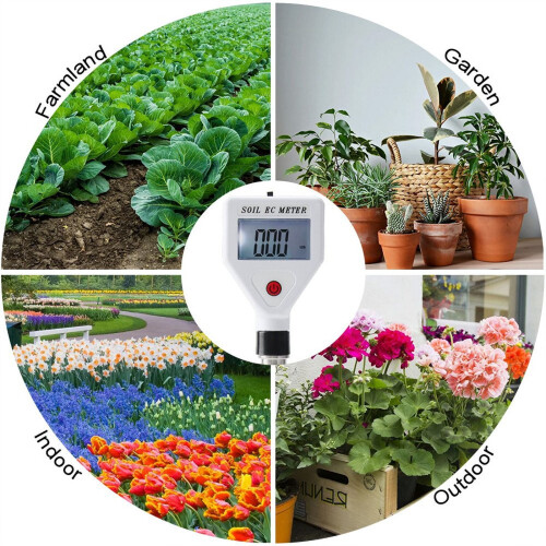 Professionele bodem-EC-meter met ATC, 0–1999 µS/cm 2