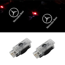 Kompatibel mit Mercedes-Benz GLS, GLC, GLB, GLA, ABCE-Klasse: 2x LED-Türprojektionsleuchten mit Logoanzeige