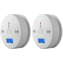 2er-Pack Rauchmelder und Kohlenmonoxidmelder mit LCD-Display A
