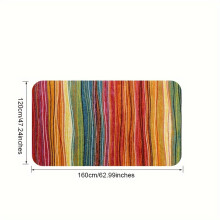 (Polychrome, 120*160) striped color pattern sponge anti slip floor mat, suitable for kitchen floor mat, bathroom