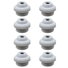 8X Schwimmen Schwimmbad Spa Rückkehr Jet Armaturen Massage Düse Einlass Auslass Bade Wannen Düse mit Einstellbarem Jet Augapfel Schwimmbad Werkzeug