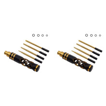 2X Hexagonal  Screwdriver Hexagonal Screwdriver Tool Set for Rc Car Crawler Helicopter 1.5 2.0 2.5 3.0mm Black+Gold
