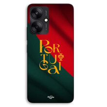 Capa de telemóvel - MANIACASE - Xiaomi Redmi 13C 5G - Bandeira de Portugal - Preto - Proteção anti-choque