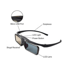 Dobíjecí aktivní 3D brýle s Bluetooth RF, kompatibilní s 3D televizními projektory Sony TDG-BT500A
