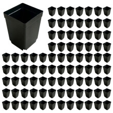 400 Stücke Pflanze Einweg Blumen Topf Kleiner Schwarzer Quadratischer Schnitt Sämling Kunststoff Quadratischer Topf