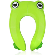 Opvouwbare antislip reistoiletbril voor peuters, hygiënische en schone draagbare toiletbril met universele pasvorm voor jongens en meisjes.