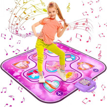Tanzmatten-Spielzeug für Mädchen von 3-12 Jahren als Geburtstagsgeschenk, musikalische Tanzmatte für Kinder, Tanzfläche mit LED-Beleuchtung