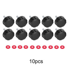 10 Pcs Practical Durable Screw Caps Covers with Gaskets for Fishing Spinning Reel Handle