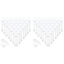 60pcs Clear Tube Bead Containers, Plastic Storage Tubes with Caps Organizers Bottle Container Set for Beads, Bath Salt