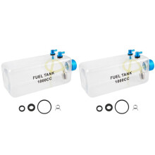 2X Brandstoftank Benzine Transparante Plastic Fles 1000CC CNC voor RC Gas- en Nitro-Vliegtuig