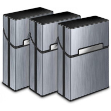 3-pack sigarettenkoker, aluminium sigarettenhouder, sigarettenblikje, metalen aluminium zaksigaret, sigaar