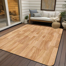 (Polychrome, 160×200(159.97cm×200.0cm)) 1pc Thick 1.1cm Kitchen Sponge Floor Mat, Wood Grain Pattern Printed Floor Mat Thickened, Non-slip and