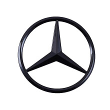 Compatibel met Mercedes-Benz kofferbakembleem – 90 mm, zwart