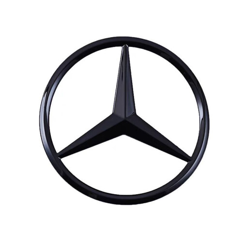 Compatible with Mercedes-Benz Trunk Emblem – 90 mm, Black