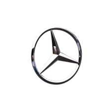 Compatibel met Mercedes-Benz kofferbakembleem – 90 mm, zilver