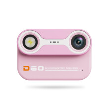 D60 3-meter waterproof 2K HD 10X 2.4-inch outdoor mini camera for kids (pink)_pink
