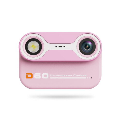 D60 αδιάβροχη 3 μέτρων 2K HD 10X 2,4 ιντσών εξωτερική μίνι κάμερα για παιδιά (ροζ)_ροζ