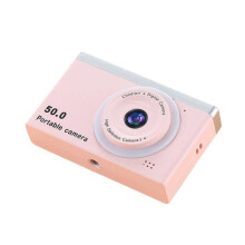 M12 2.4-inch HD Mini Dual-Camera CCD Camera Retro Card Student Camera (Pink)_pink