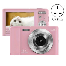 DC302 2.88-inch 44MP HD Digital Children's Camera/Camcorder, UK Standard (Color: Pink)_DC302, UK Plug