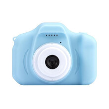 X2S 2.0-inch LCD screen mini children's digital camera, compatible with: standard definition + 32G memory card + card reader + cartoon sticker (blue)