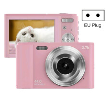 DC302 2.88-inch 44MP HD Digital Children's Camera/Camcorder, European Standard (Color: Pink)_DC302, EU Plug