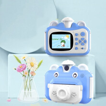 KX01-1 Smart Color Digital Children's Camera with Photo and Video Recording (Blue + White)_Green+White