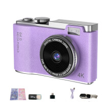 LK003 2.4-inch CCD Camera, Dual Lens, 1080P HD Video Recorder, Mini Digital Camera for Children (Purple)_LK003