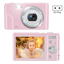 DC311 2.4-inch 36MP HD Digital Children's Camera/Camcorder, European Standard (Color: Pink)_DC311, EU Plug